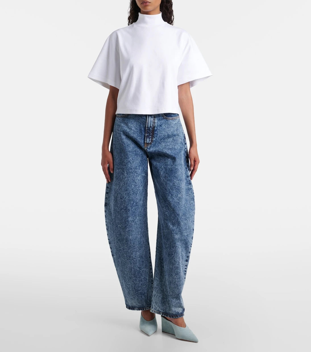 Alaïa - Cube 75 suede wedge mules