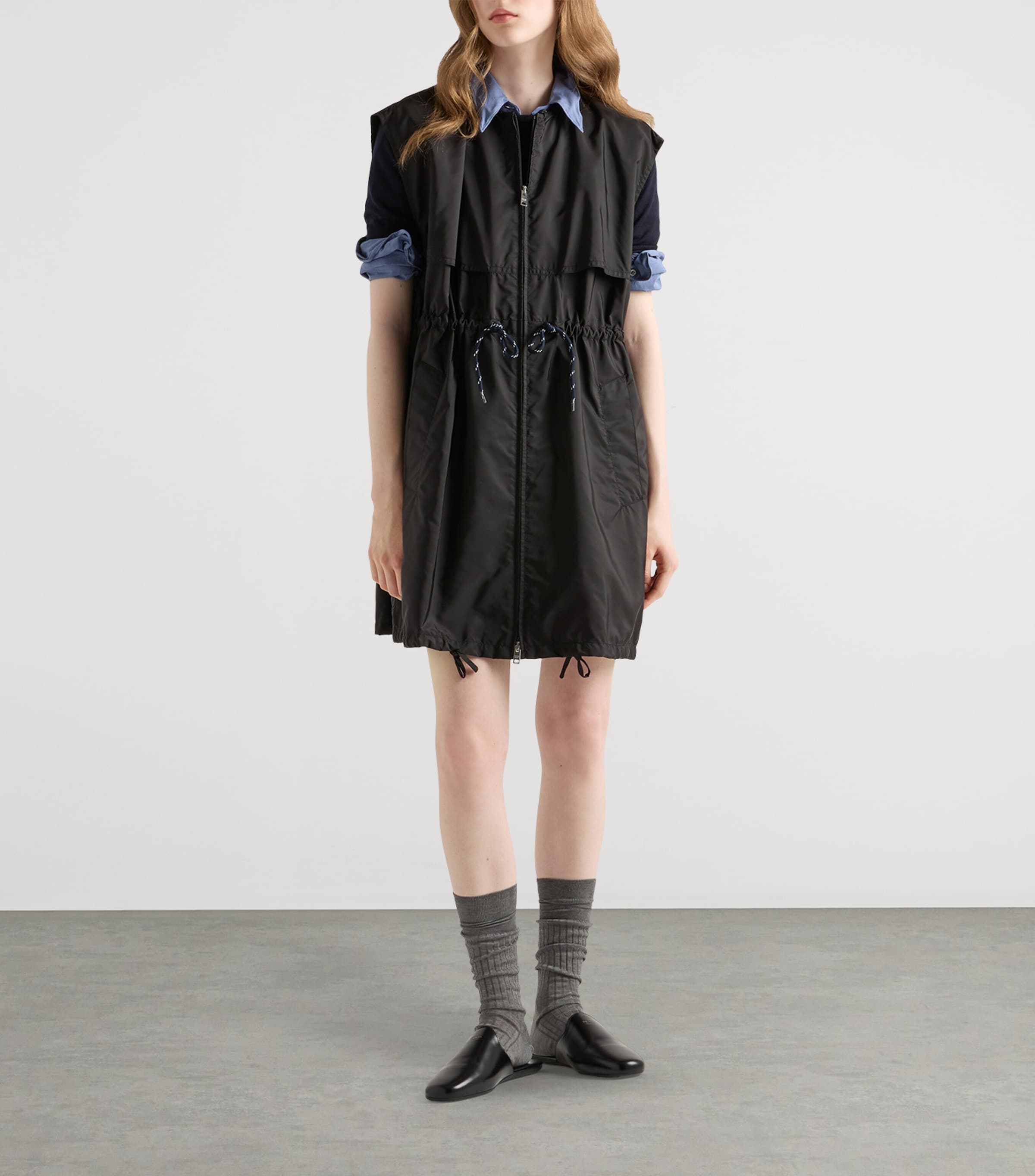 Prada Black Re-Nylon Mini Dress