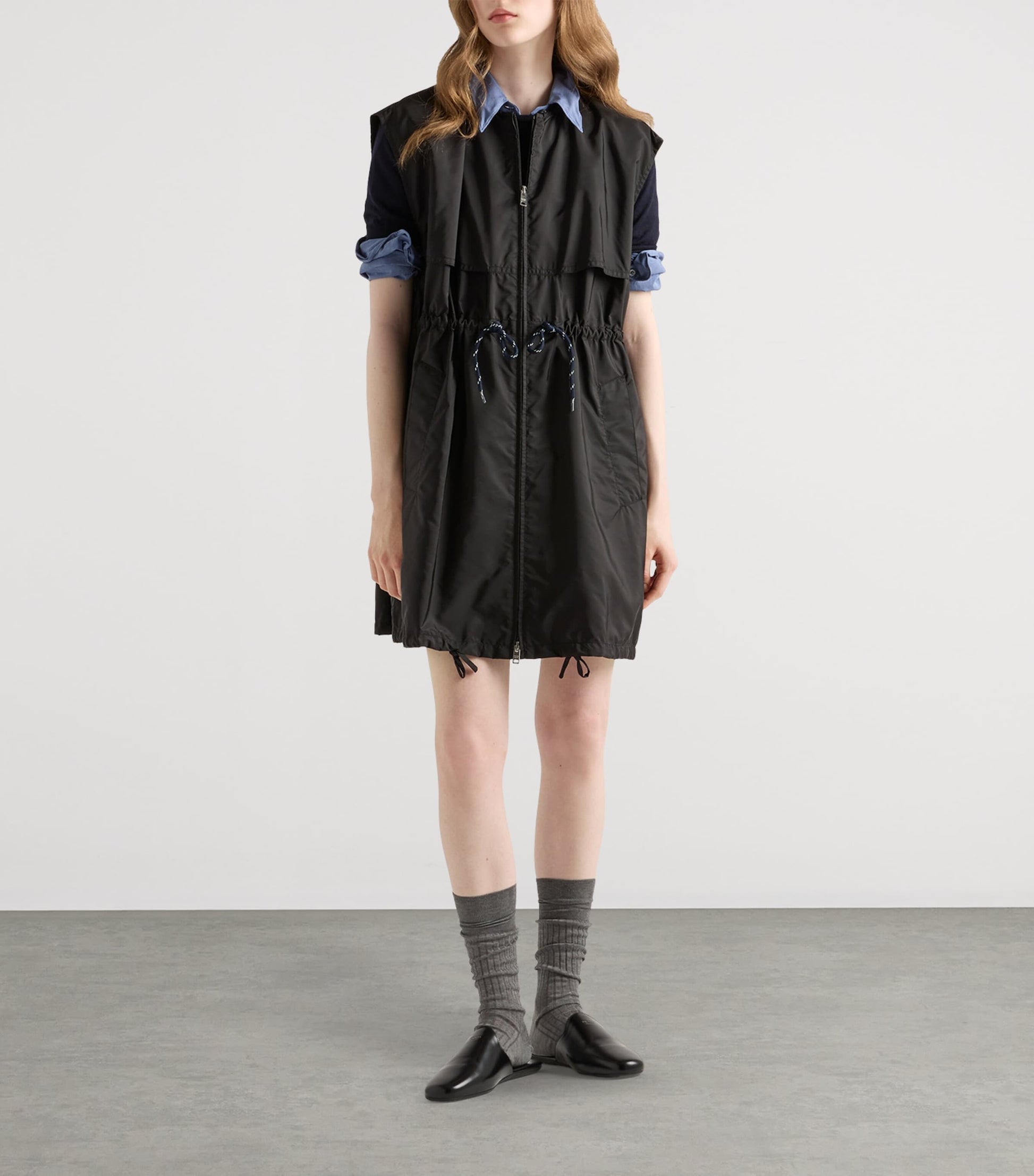 Prada Black Re-Nylon Mini Dress