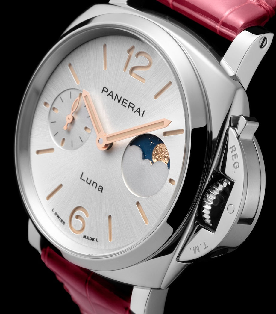 Stainless Steel Luminor Due Luna Watch 38mm