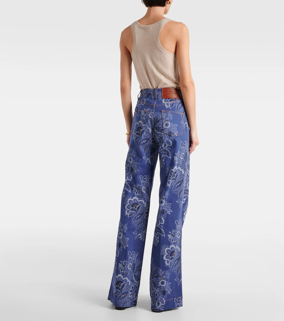 Etro - Floral high-rise flared jeans