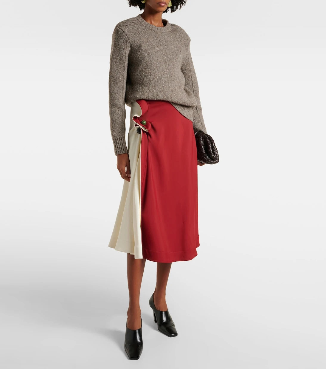 Bottega Veneta - Intrecciato midi skirt