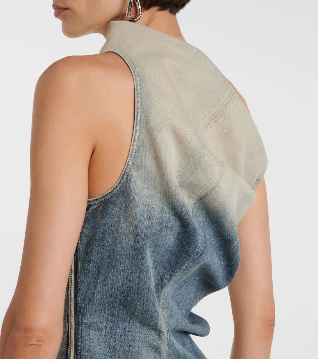Rick Owens - Athena one-shoulder denim midi dress