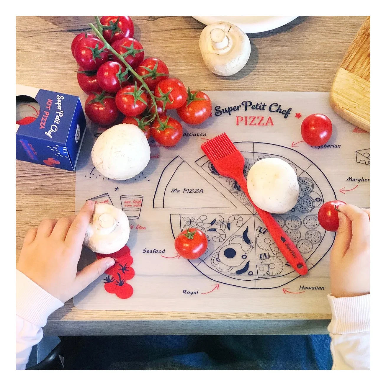 Superpetit - Placemat Tablet Set with Recipe - Pizza Kit