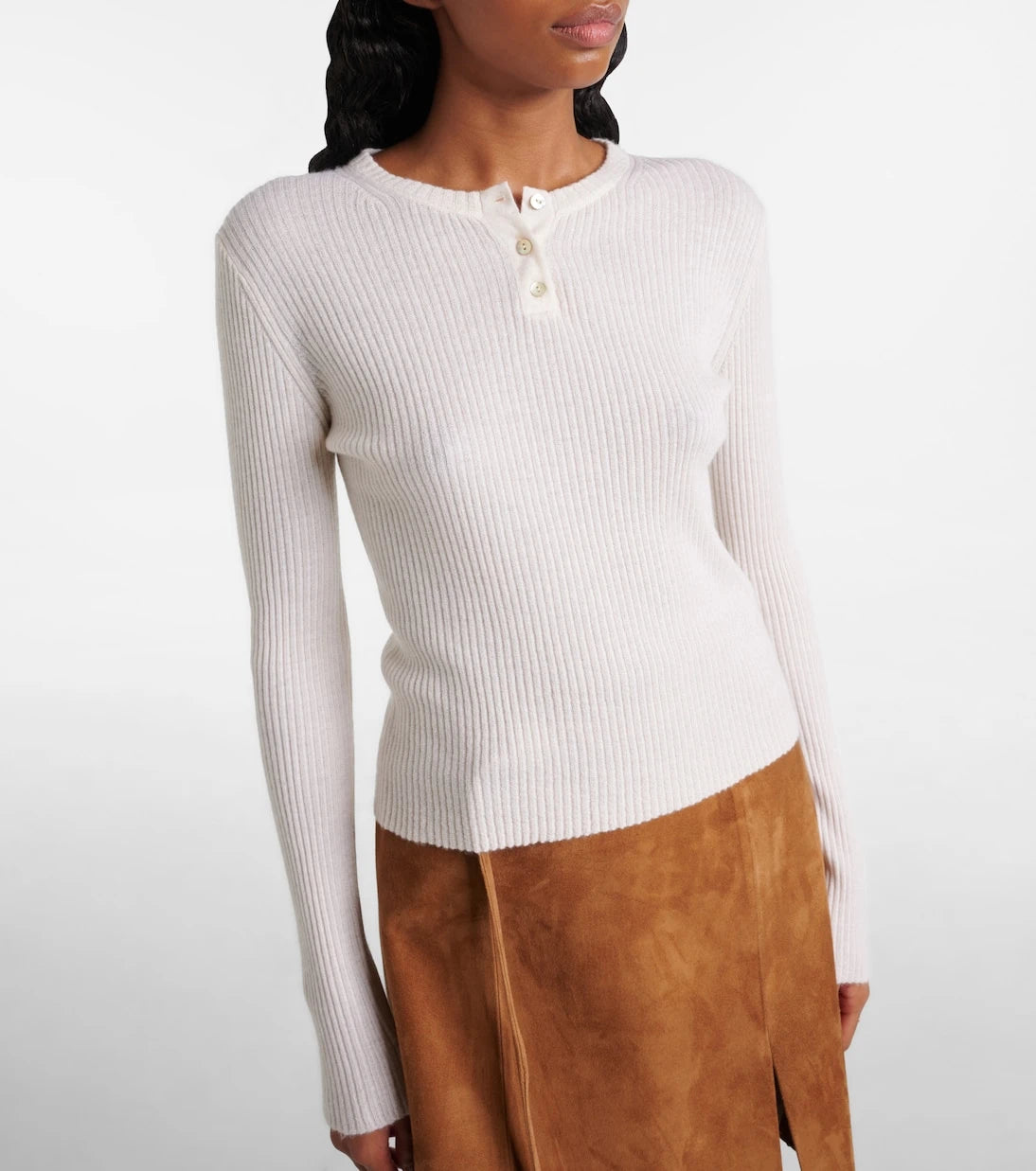 Vince - Cashmere and silk Henley shirt