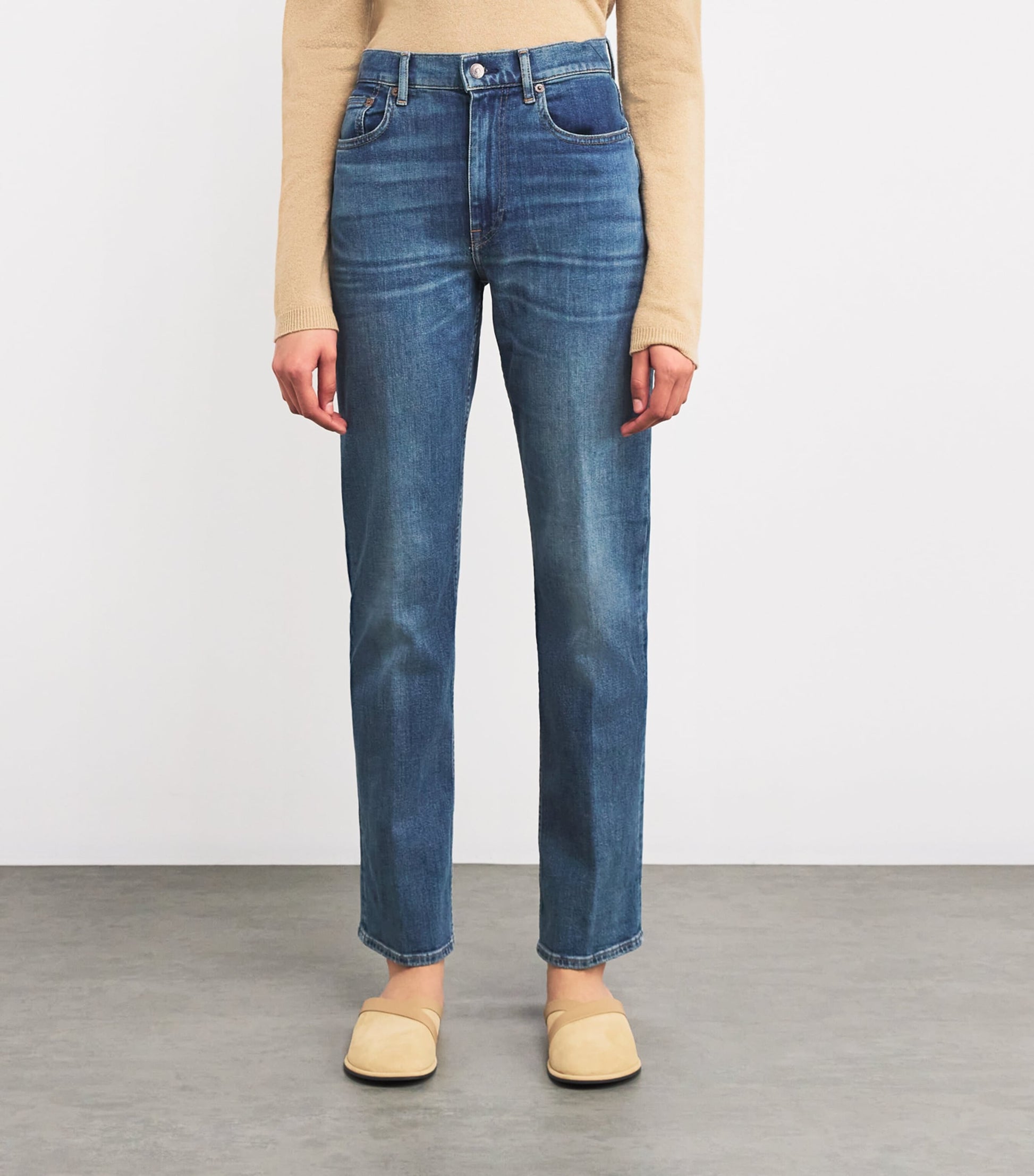 Polo Ralph Lauren Blue High-Rise Straight Jeans