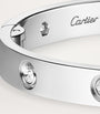 White Gold and Diamond LOVE Bangle
