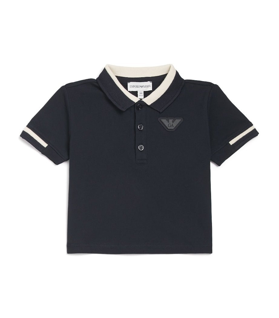 Emporio Armani Kids Stretch-Cotton Polo Shirt
