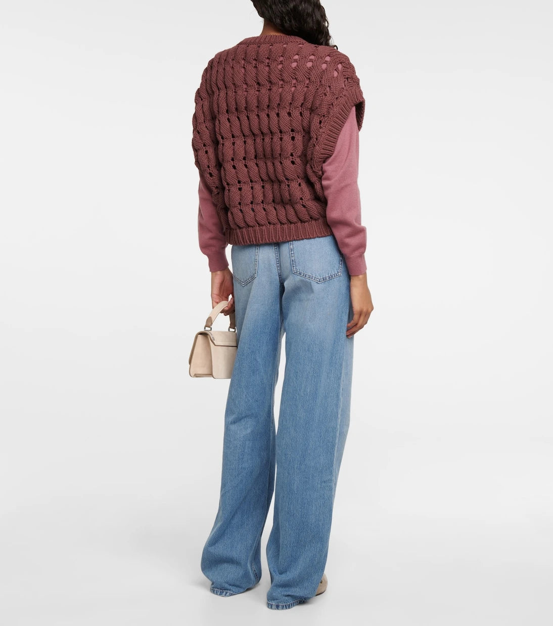 Brunello Cucinelli - Open-work cotton-blend top