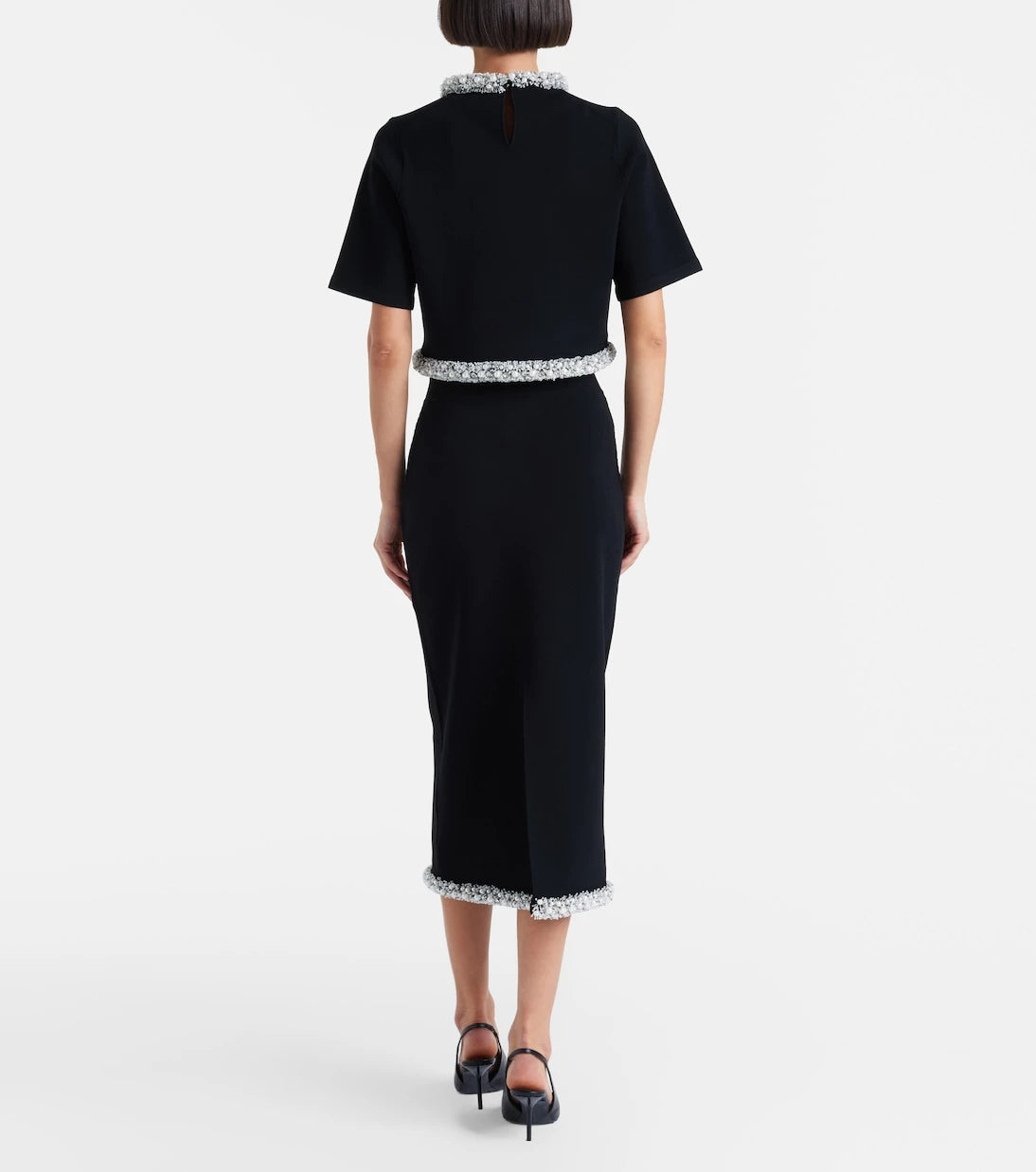 Simkhai - Idina embellished knitted pencil skirt