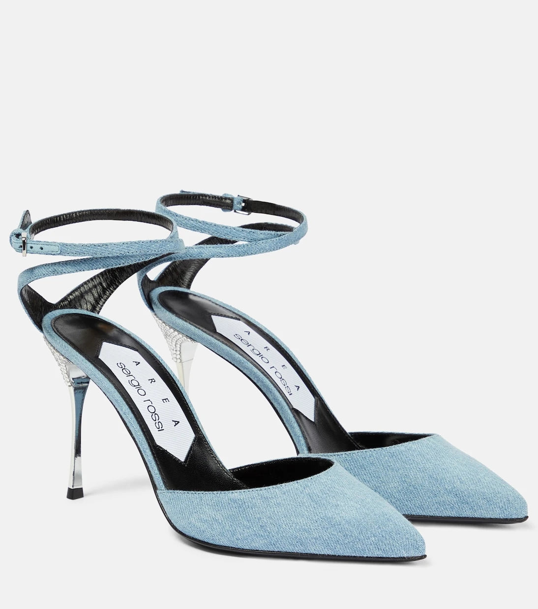 Area - x Sergio Rossi Marquise denim pumps