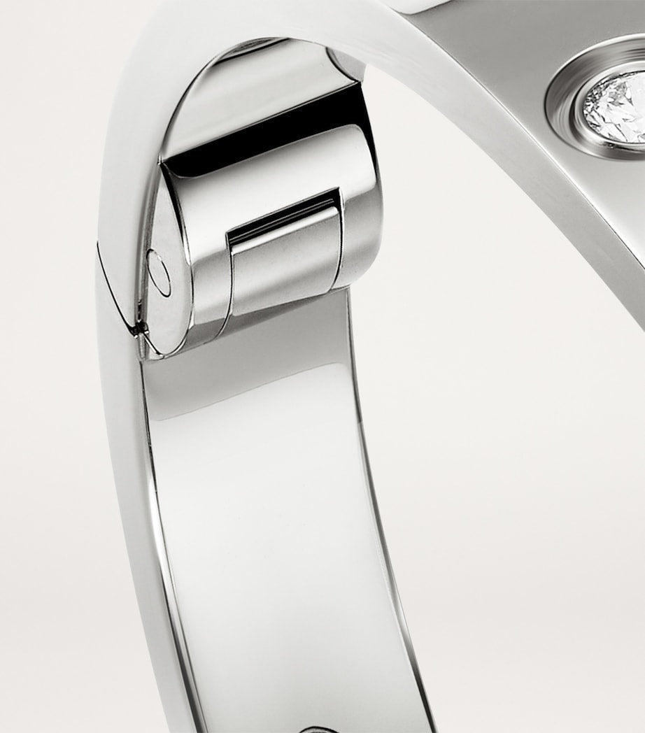 LOVE Classic White Gold 4-Diamond Bracelet - Single-Screw Closure