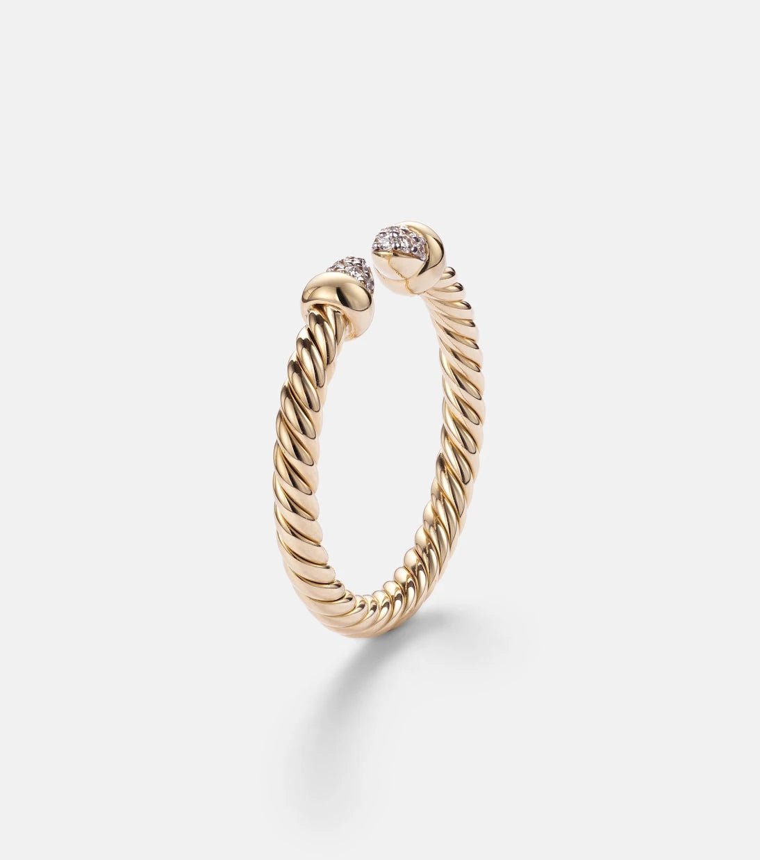 David Yurman - Cablespira® Micro 18kt gold ring with diamonds