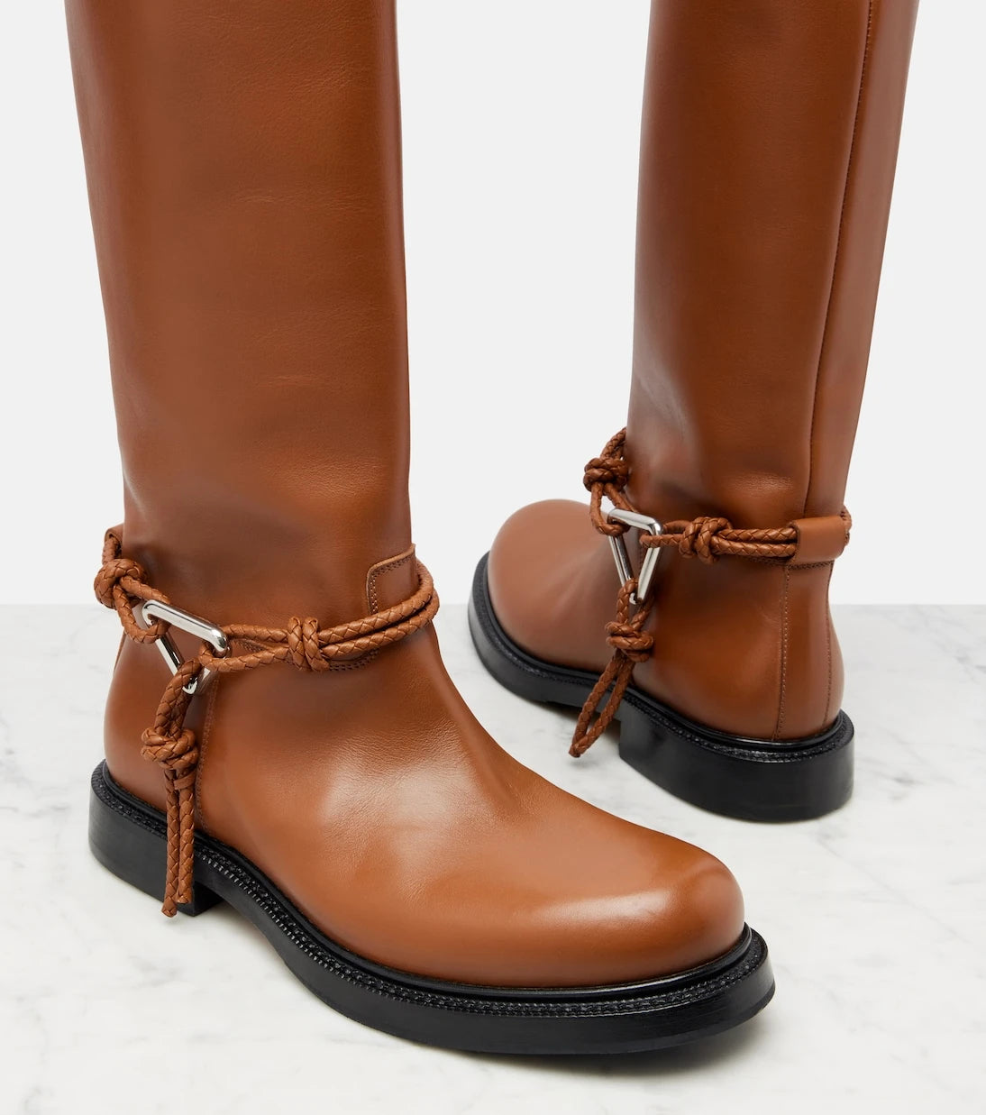 Bottega Veneta - James leather knee-high boots