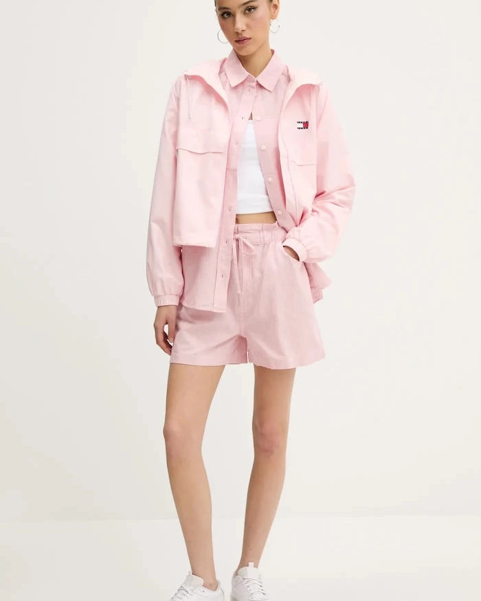 Къс панталон с лен Tommy Jeans