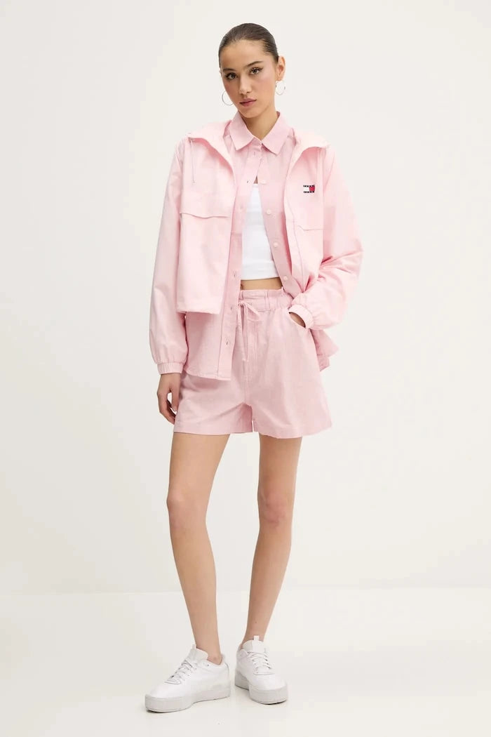 Къс панталон с лен Tommy Jeans