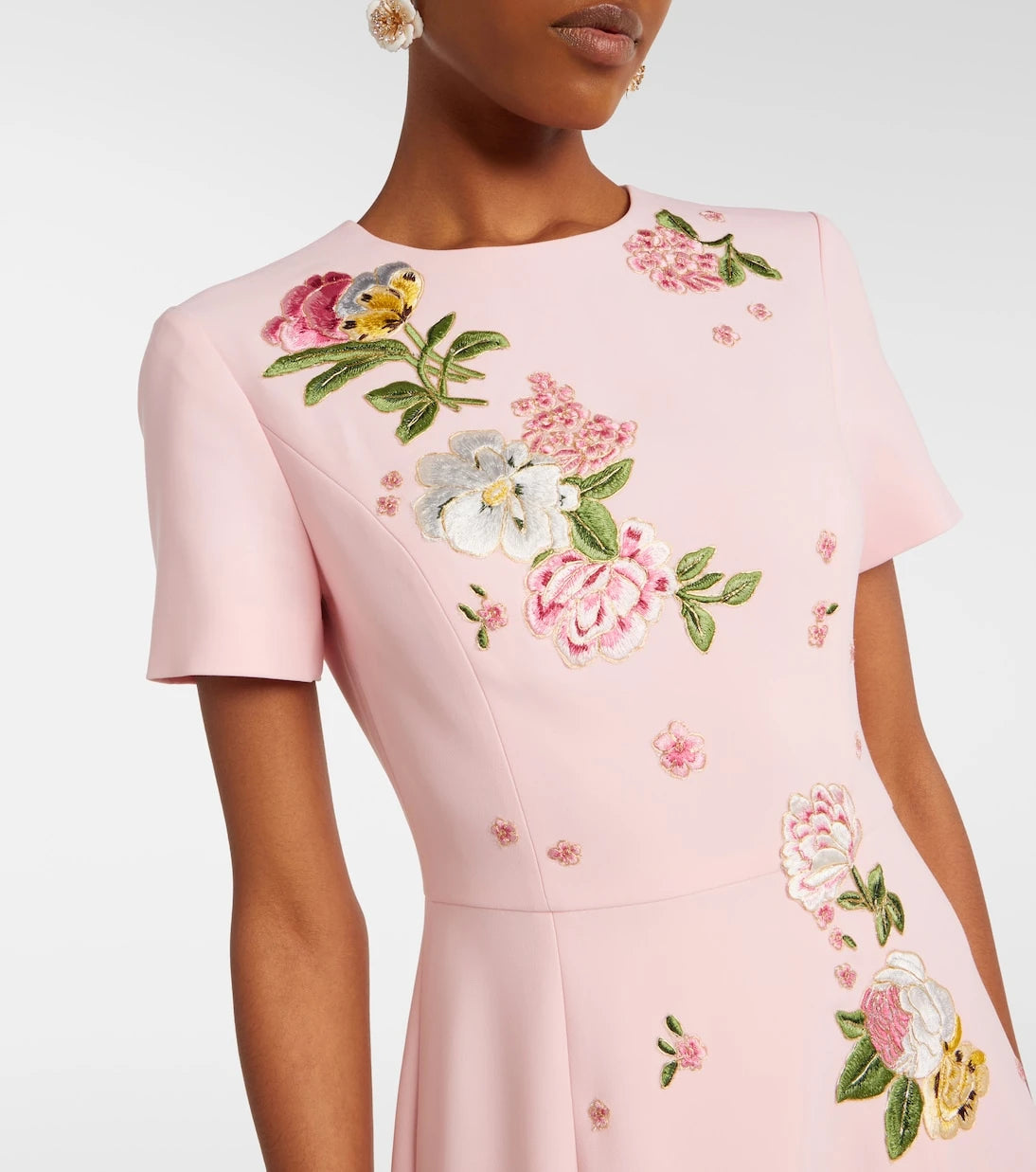 Carolina Herrera - Floral embroidered crêpe gown