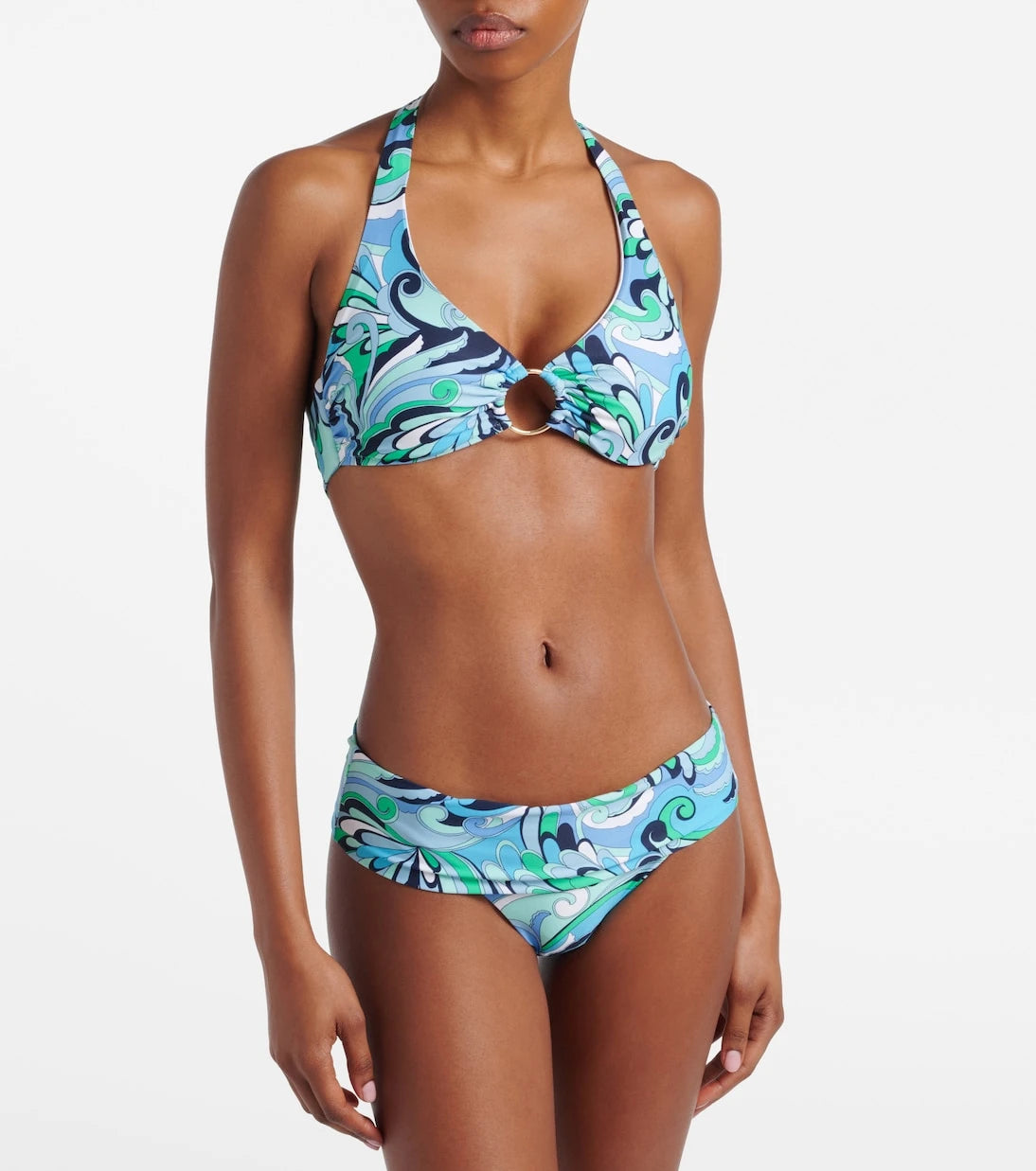 Melissa Odabash - Brussels printed ring-detail bikini top