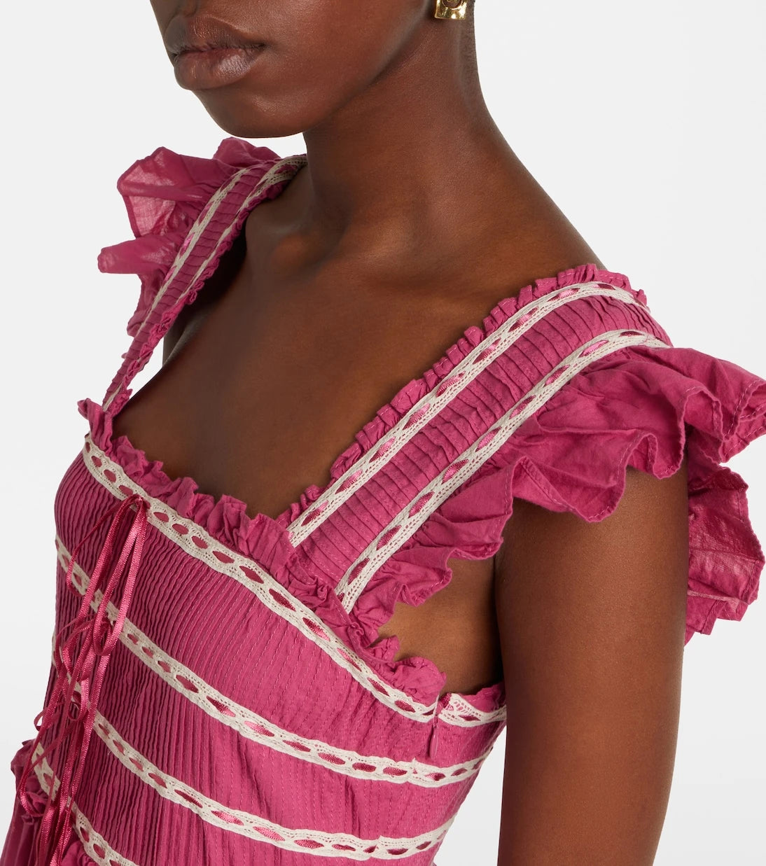 Rixo - Chandra tiered cotton midi dress