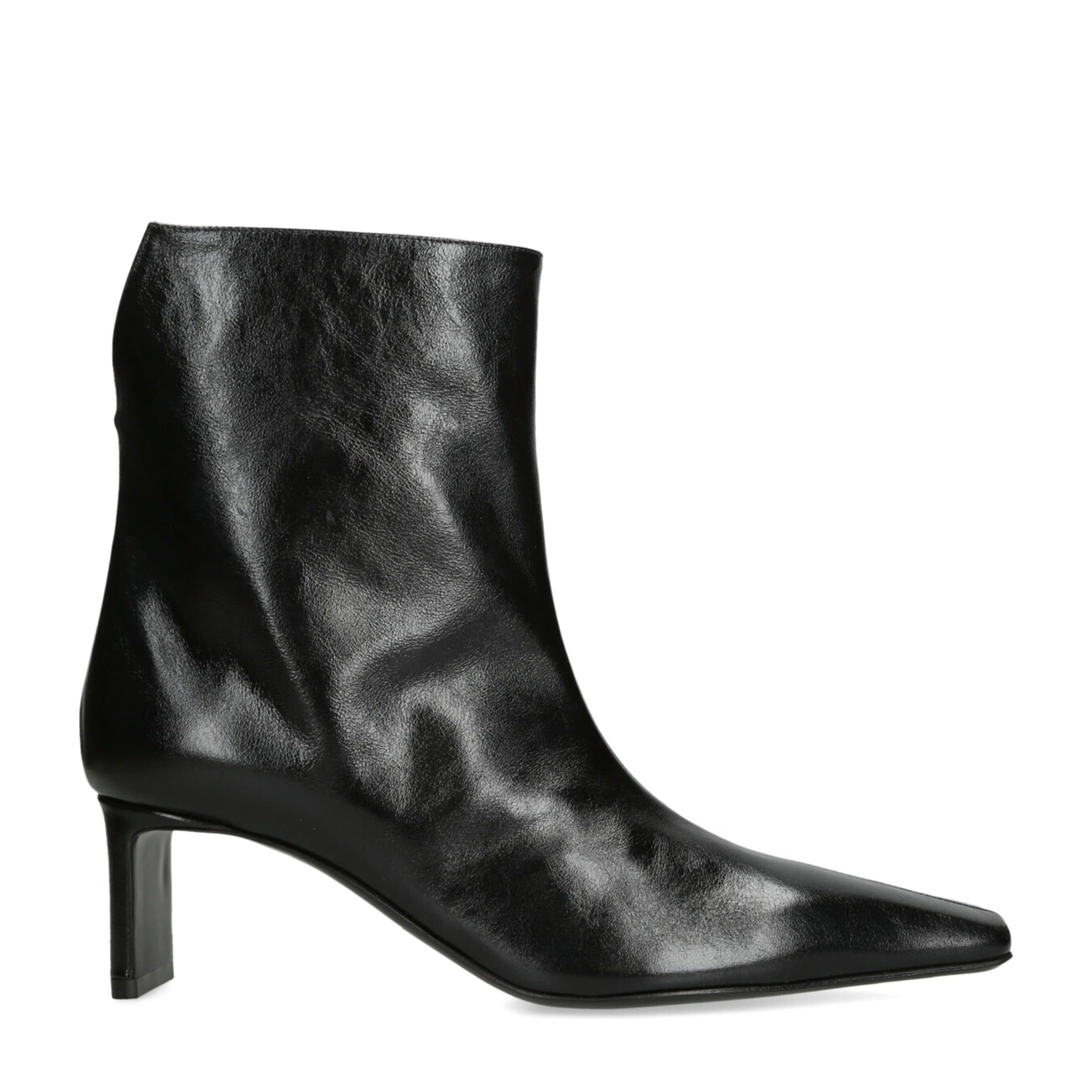 Black Leather Ona Ankle Boots 55