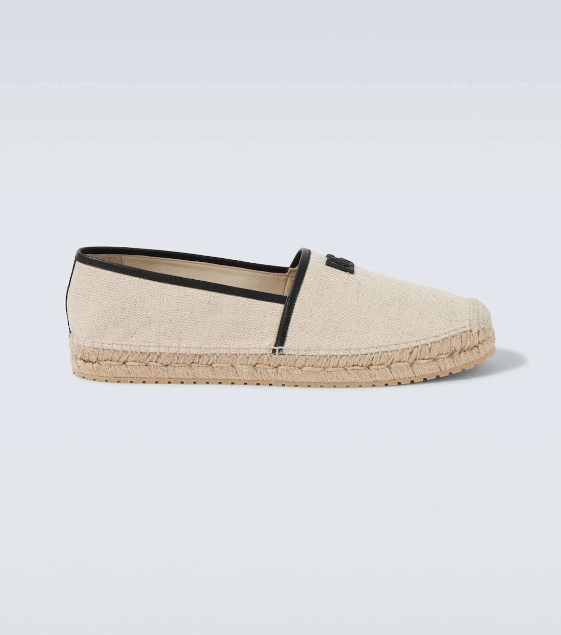 Dolce&Gabbana - DG Leather-trimmed espadrille sandals