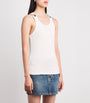 Jean Paul Gaultier White Cotton Buckle-Detail Tank Top