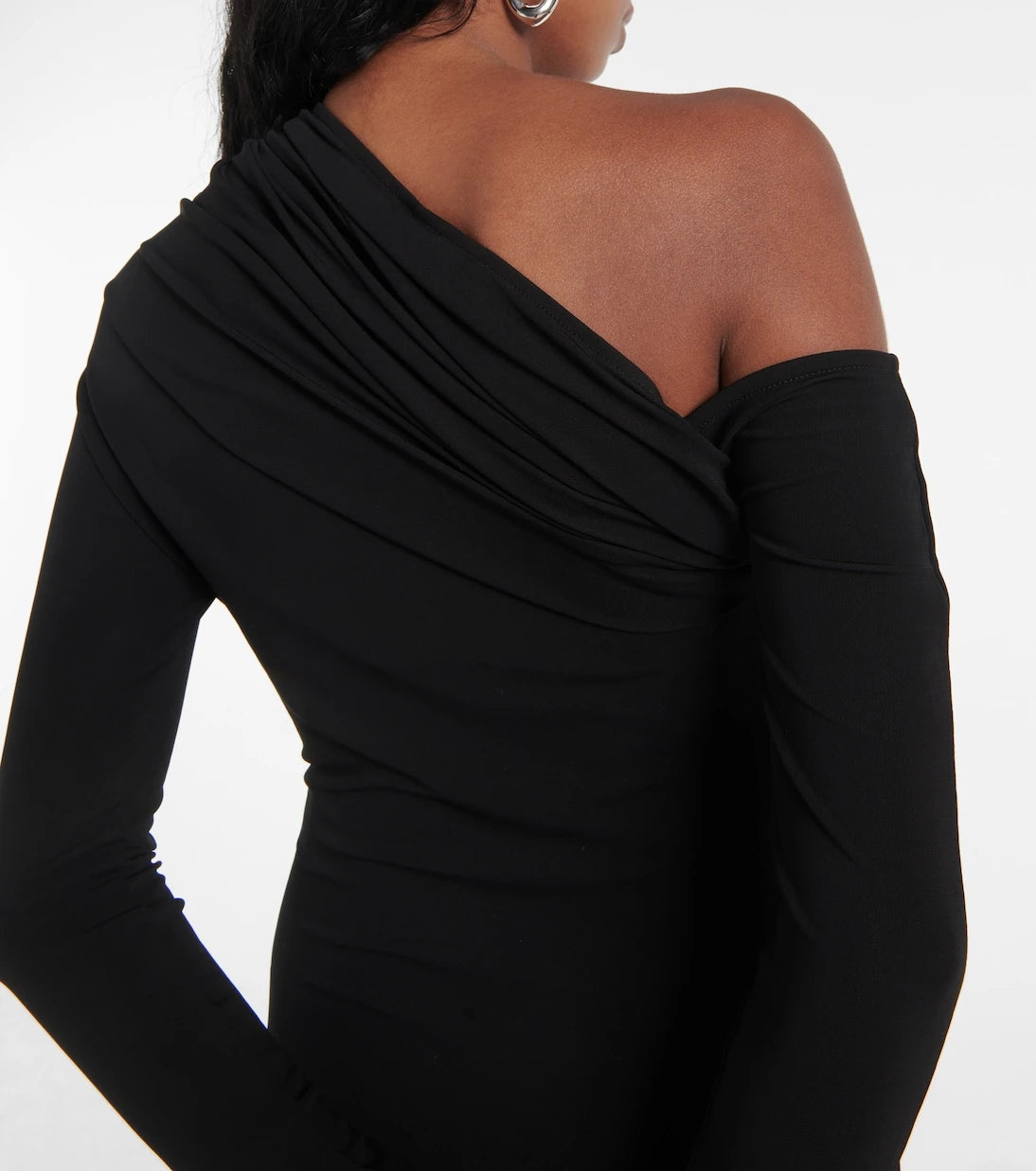 Courrèges - Twist one-shoulder crêpe minidress