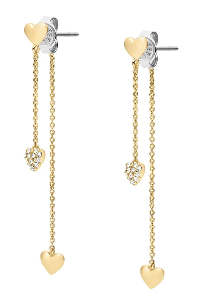 Fossil обици дамски кристални Sutton