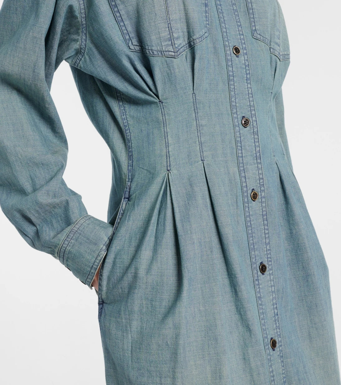 Marant Etoile - Nolwen chambray shirt dress