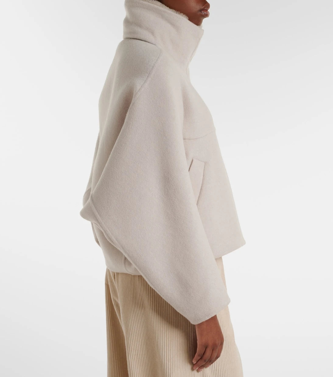 Brunello Cucinelli - Shearling-trimmed wool and cashmere jacket