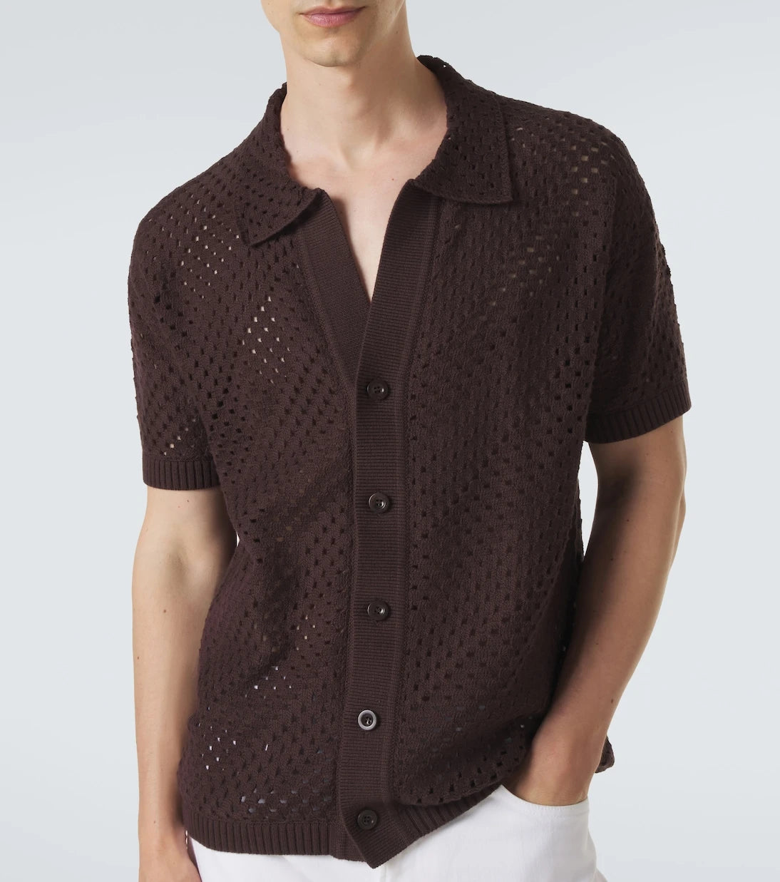Frescobol Carioca - Pinto crochet cotton shirt