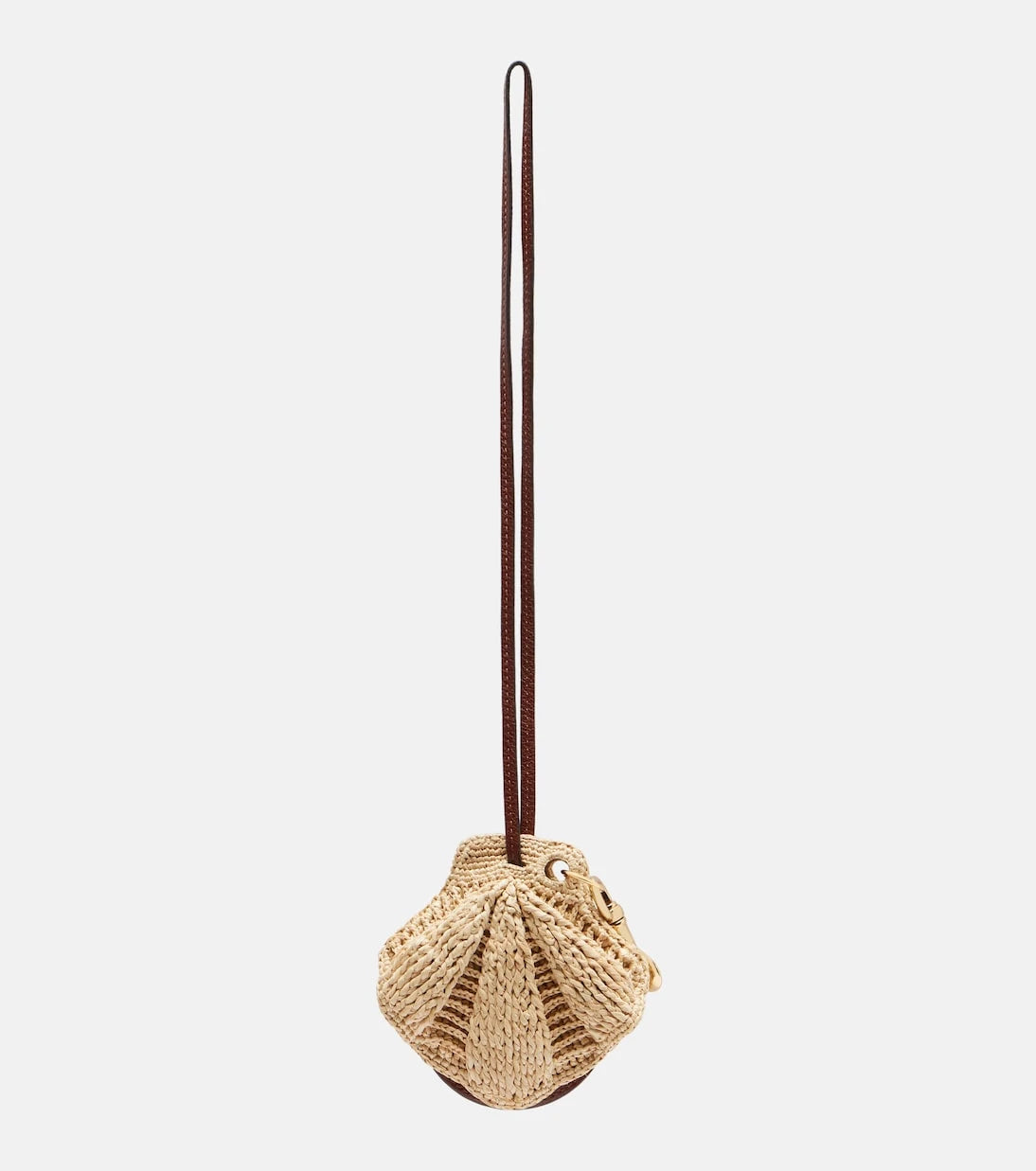 Chloé - Shell embellished raffia bag charm