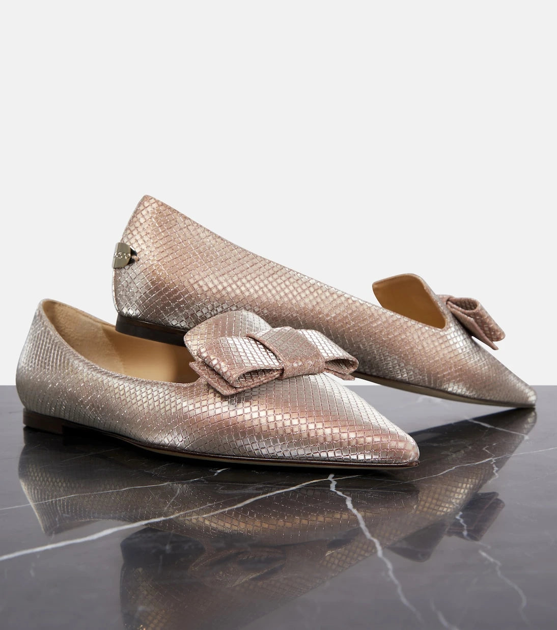 Jimmy Choo - Gala bow-embellished ballet flats