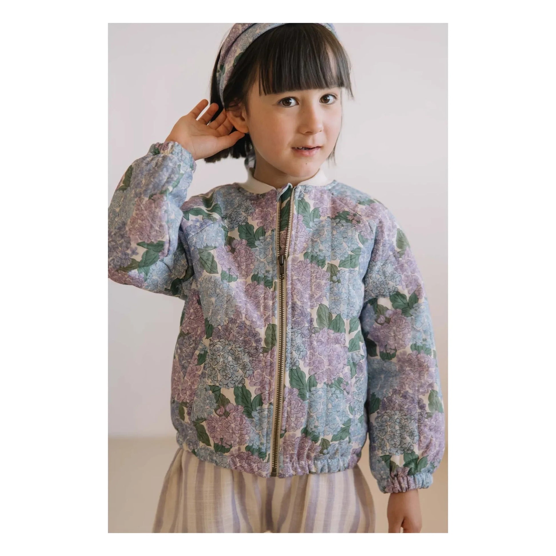 Studio Bohème - Léon Flowers Organic Cotton Bomber | Lilac