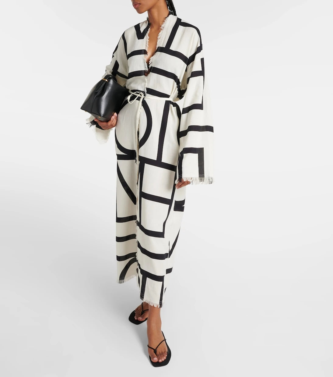 Toteme - Monogram cotton wrap dress