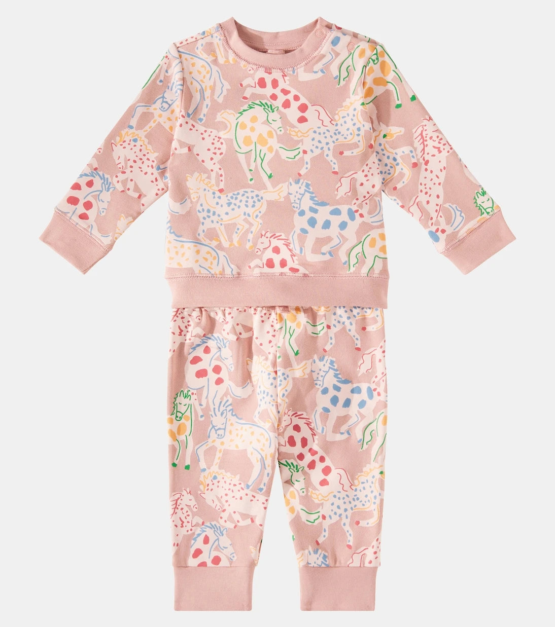Stella McCartney Kids - بدلة رياضية قطنية مطبوعة للأطفال