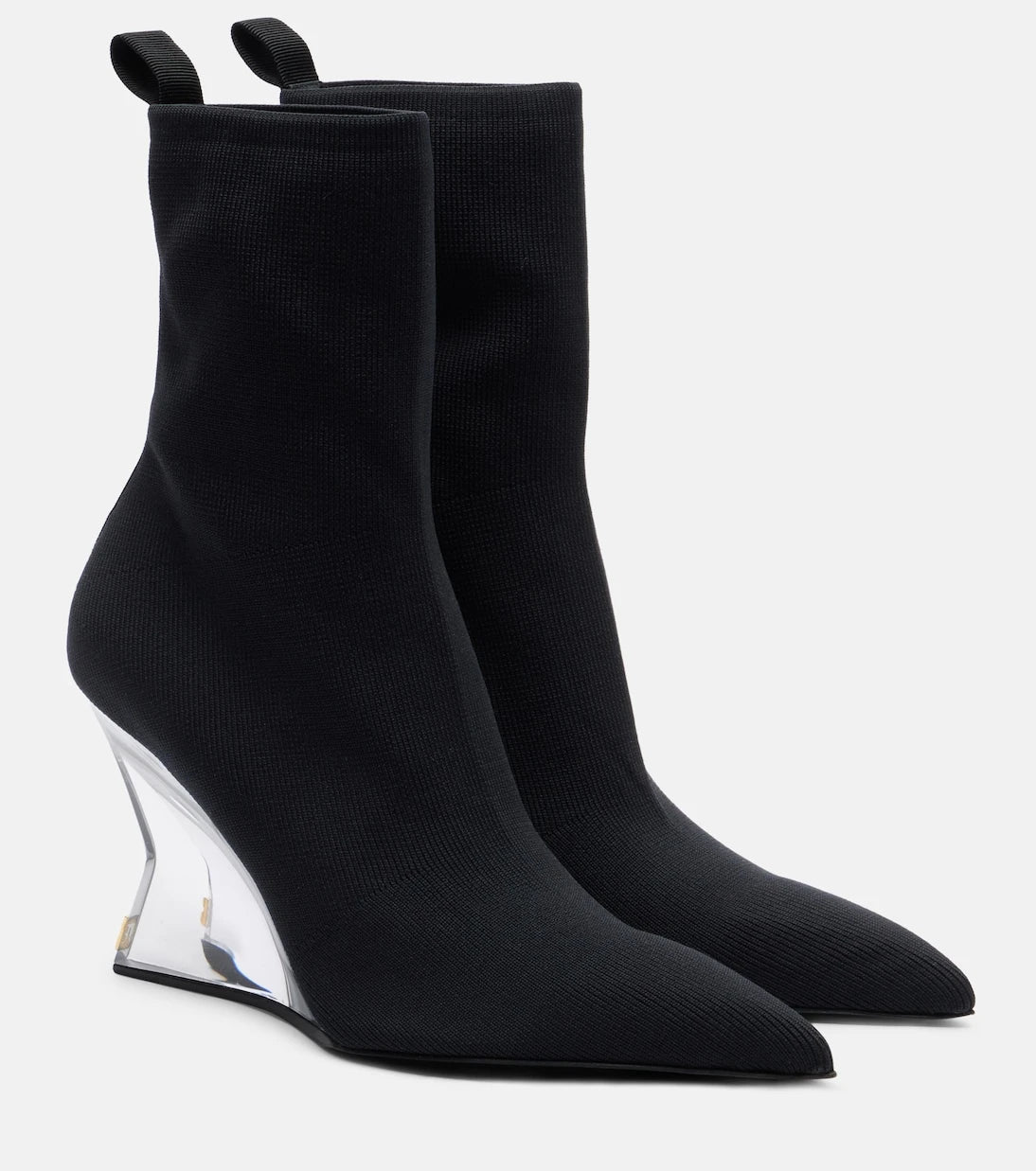 Balmain - Knitted wedge ankle boots