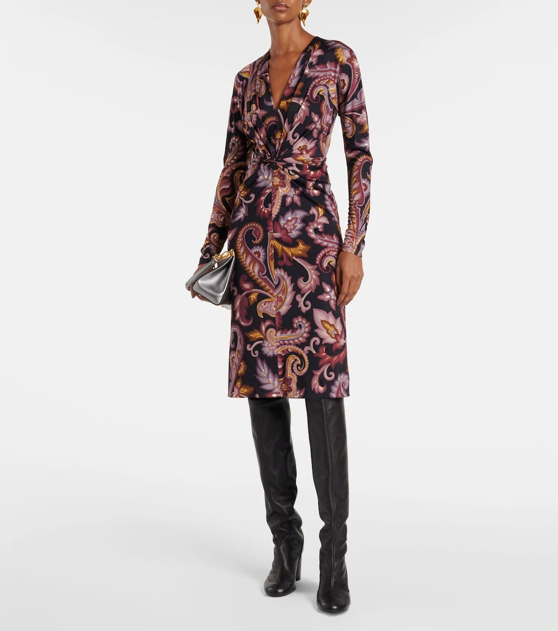 Etro - Paisley gathered midi dress