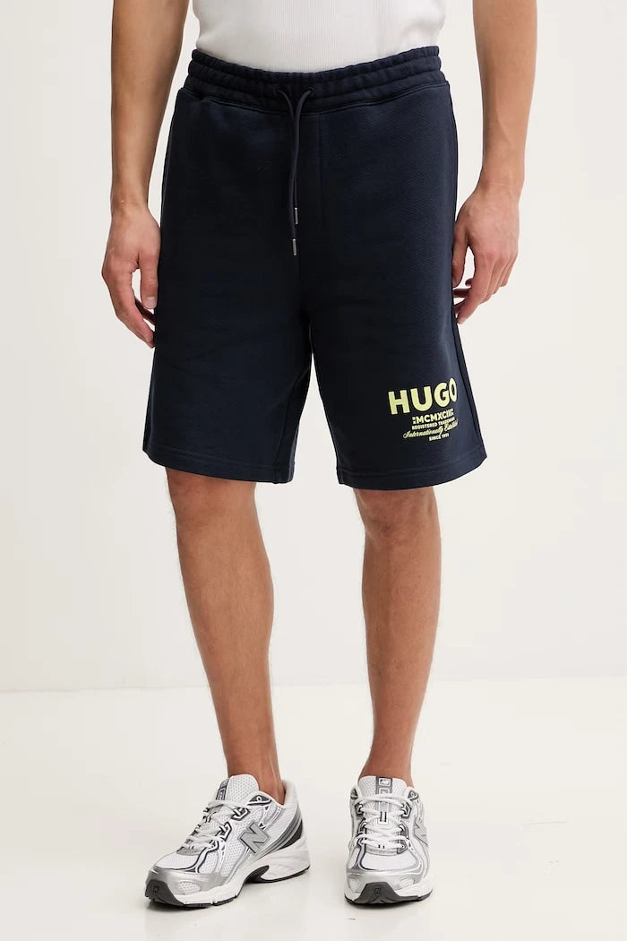 HUGO Blue Erkek Pamuklu Kısa Eşofman Şortu Nomario