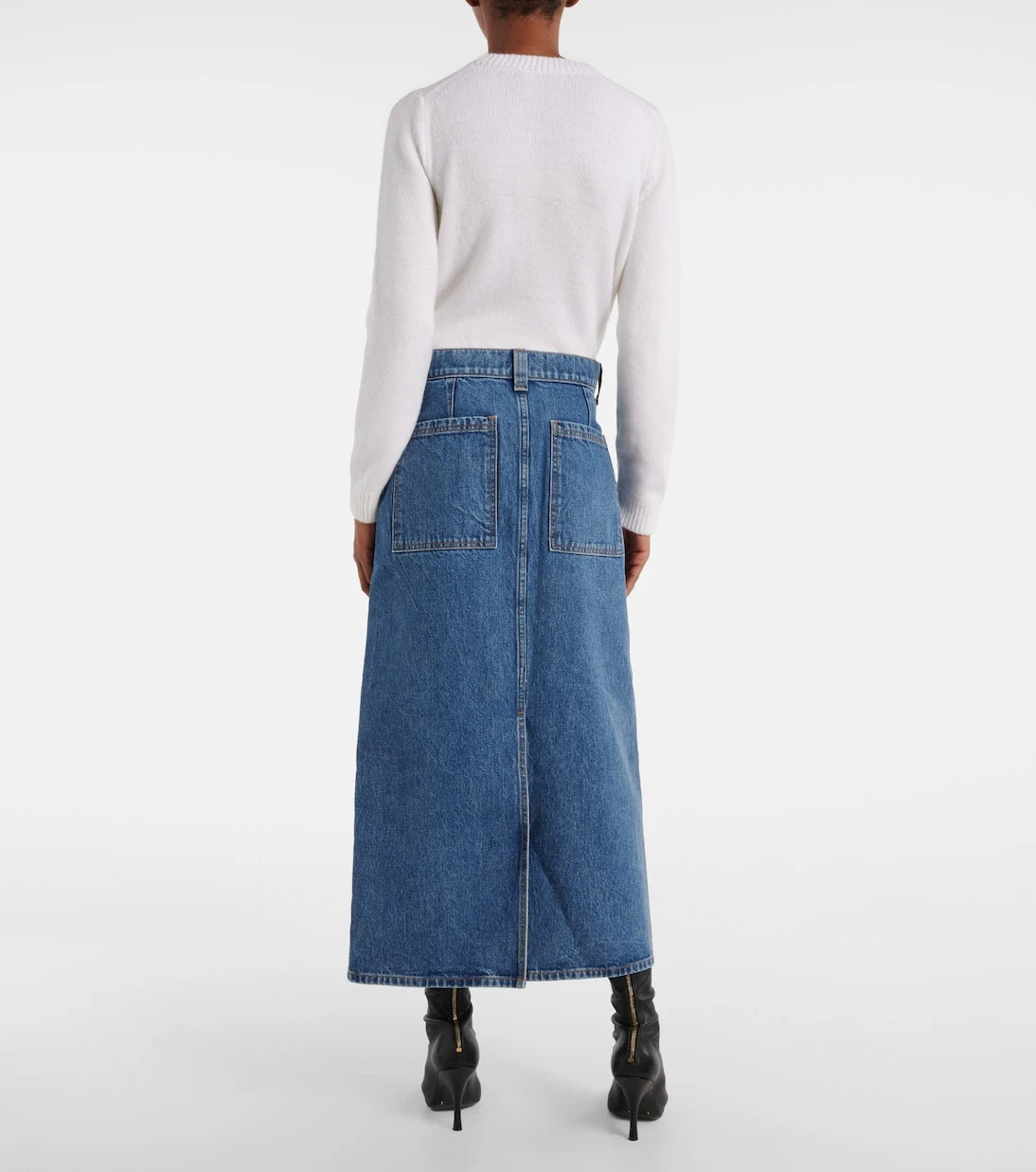 Khaite - Genevieve denim maxi skirt