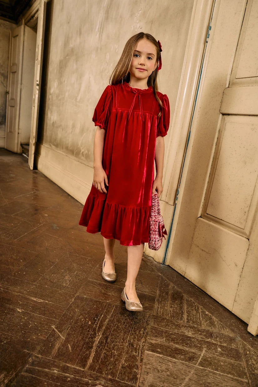 Patachou - Bow-detail gathered dress