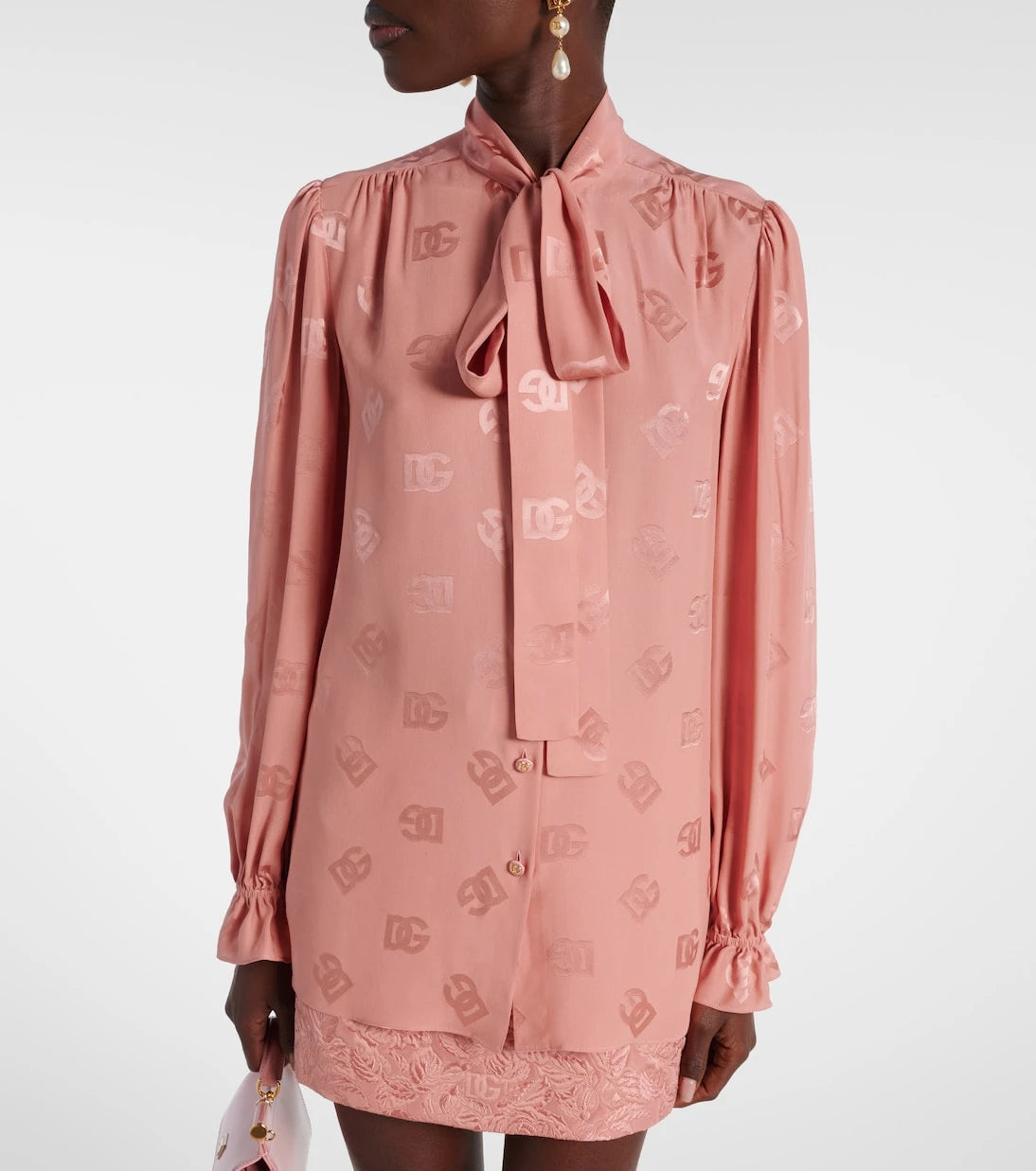Dolce&Gabbana - DG ipek saten bluz