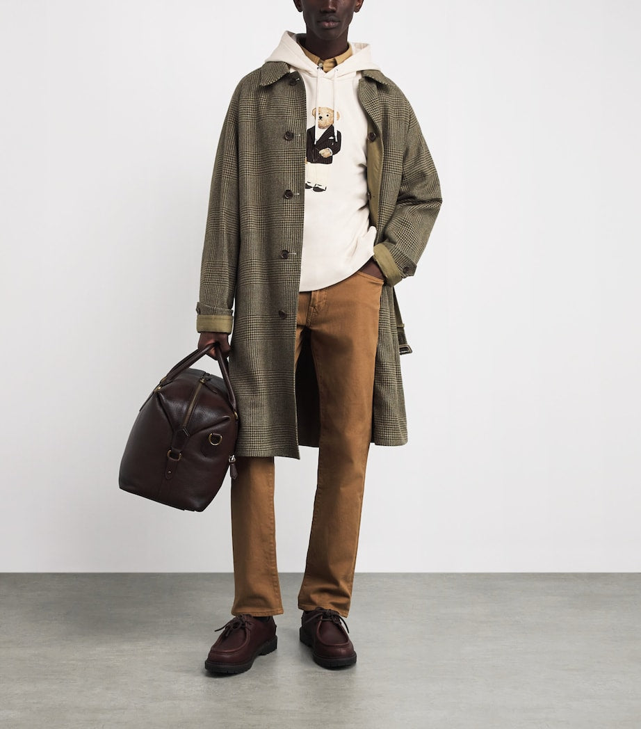 Ralph Lauren Purple Label Ivory Cotton-Cashmere Polo Bear Hoodie