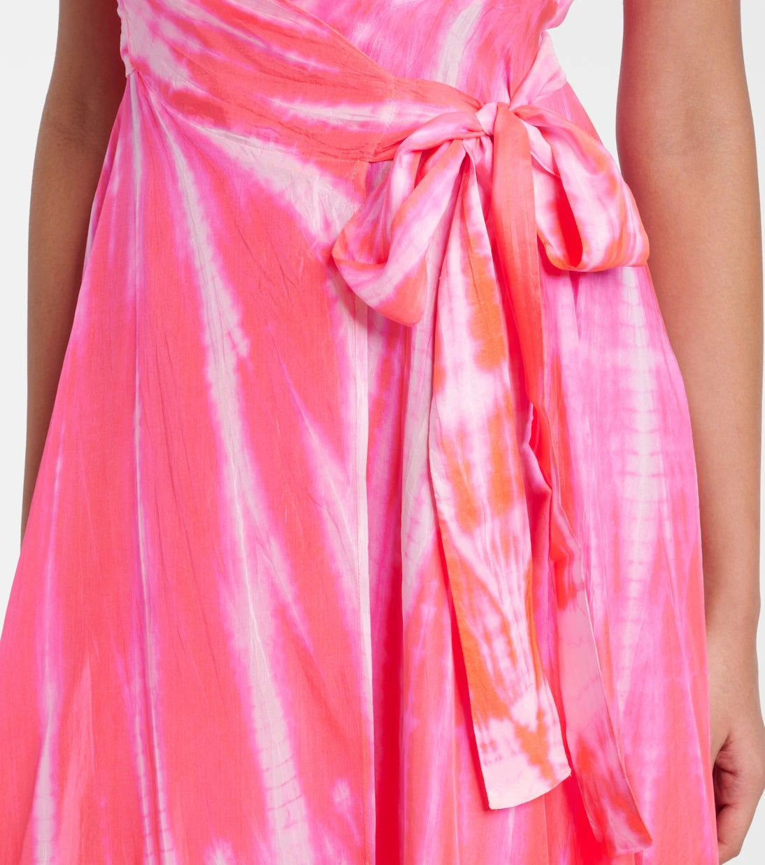 Anna Kosturova - Tie-dye halterneck silk wrap dress