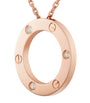 Cartier Rose Gold and Diamond LOVE Necklace