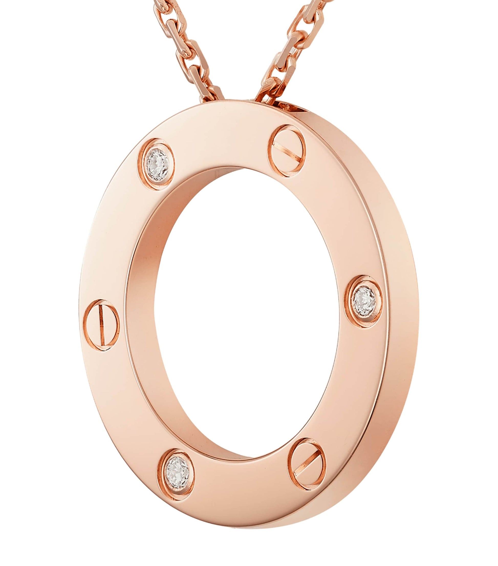Cartier Rose Gold and Diamond LOVE Necklace