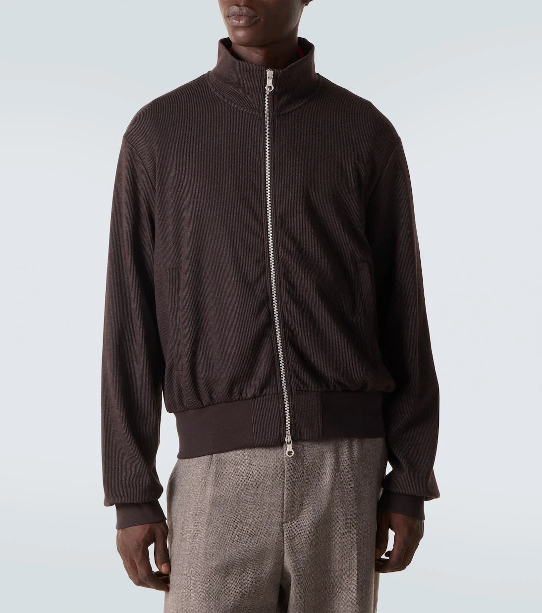 Our Legacy - Mob ribbed-knit cotton-blend bomber jacket