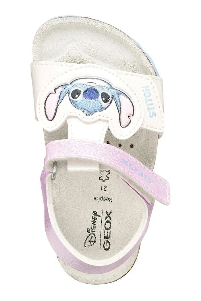 Geox çocuklar için açık burunlu sandalet ayakkabı SANDAL CHALKI x Lilo & Stitch