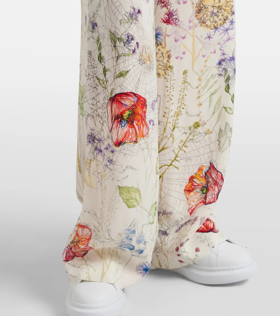 McQueen - Meadow floral palazzo pants