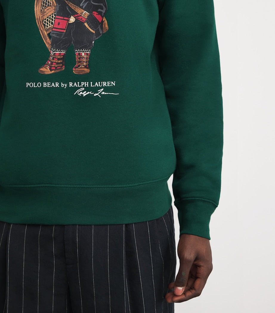 Green Cotton Holiday Bear Sweatshirt